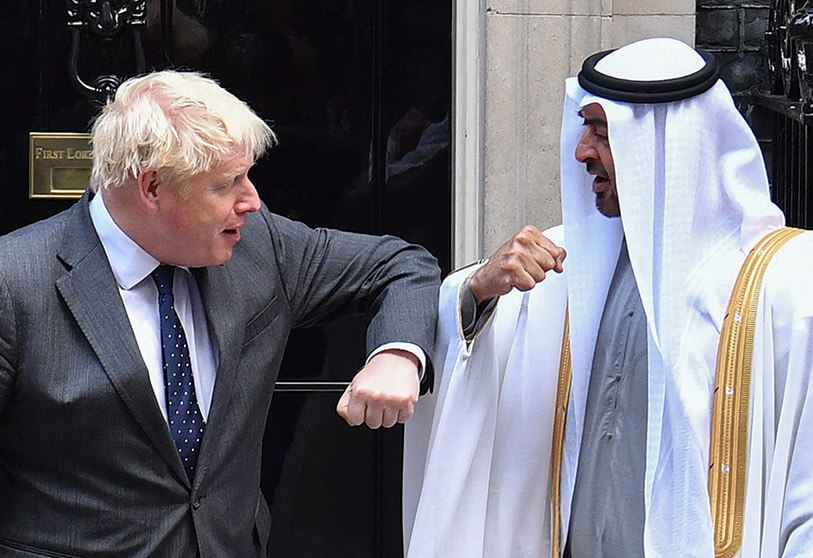 دیدار شیخ محمد بن زاید  ولیعهد ابوظبی و بوریس جانسون نخست وزیر بریتانیا